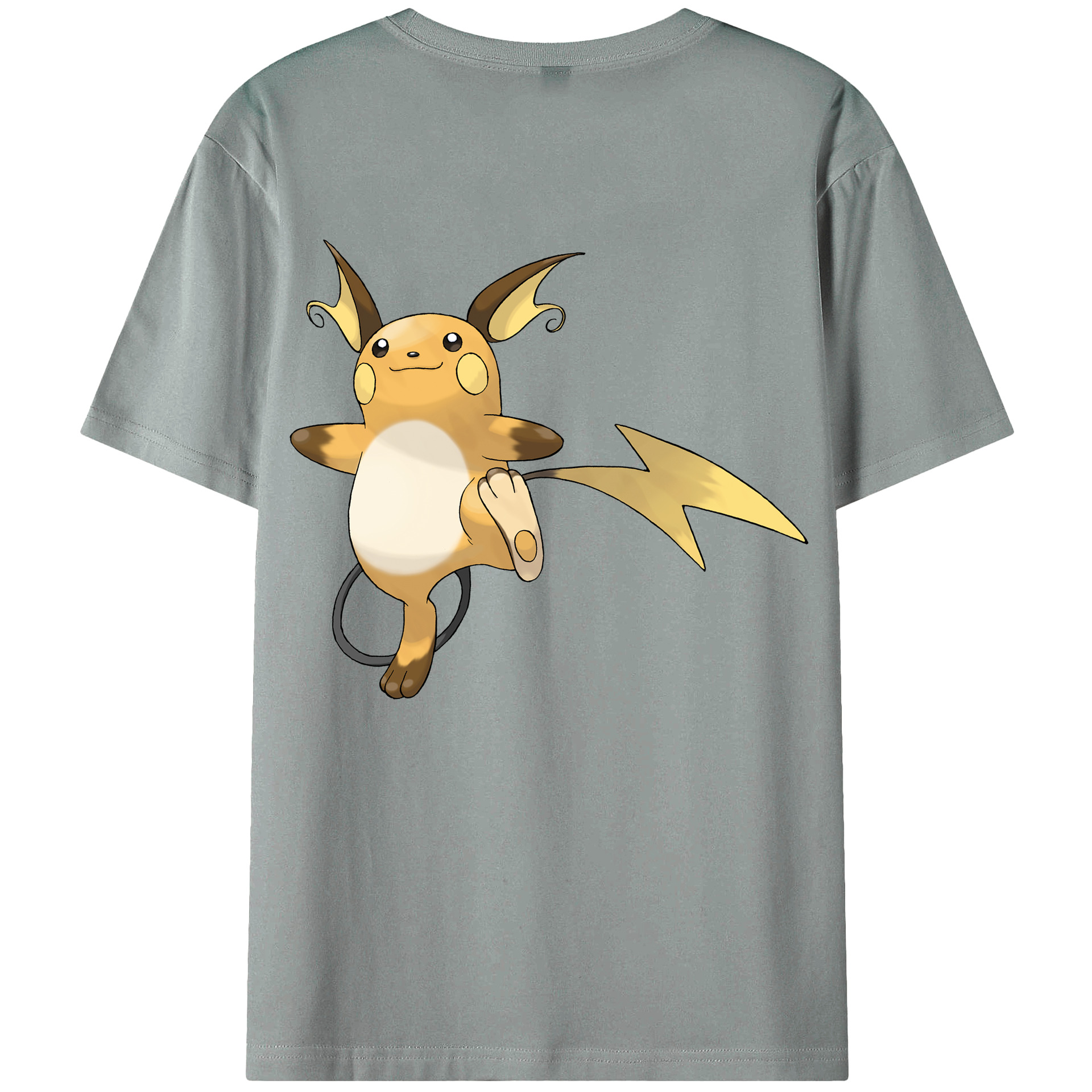 （画像用） ポケットモンスター Pokémon 綿100％ メンズ半袖Tシャツ（バックプリント） 通気性
